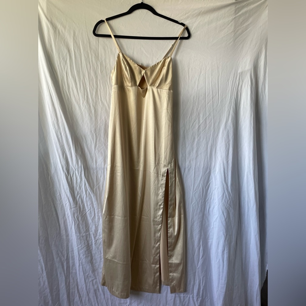 Silky Sheer Nude Lounge Gown / SZ S